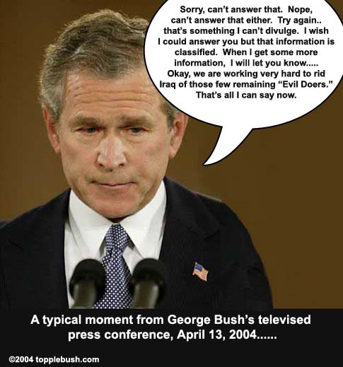 Moment from Bush press conference