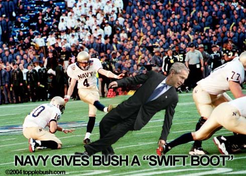 Navy gives Bush a swift boot