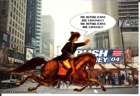 Paul Revere riding thru NYC
