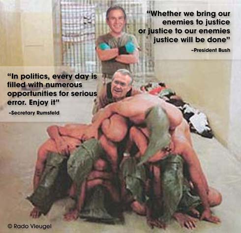 Bush and Rummy in Abu Ghraib