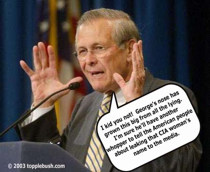 Rumsfeld addressing group
